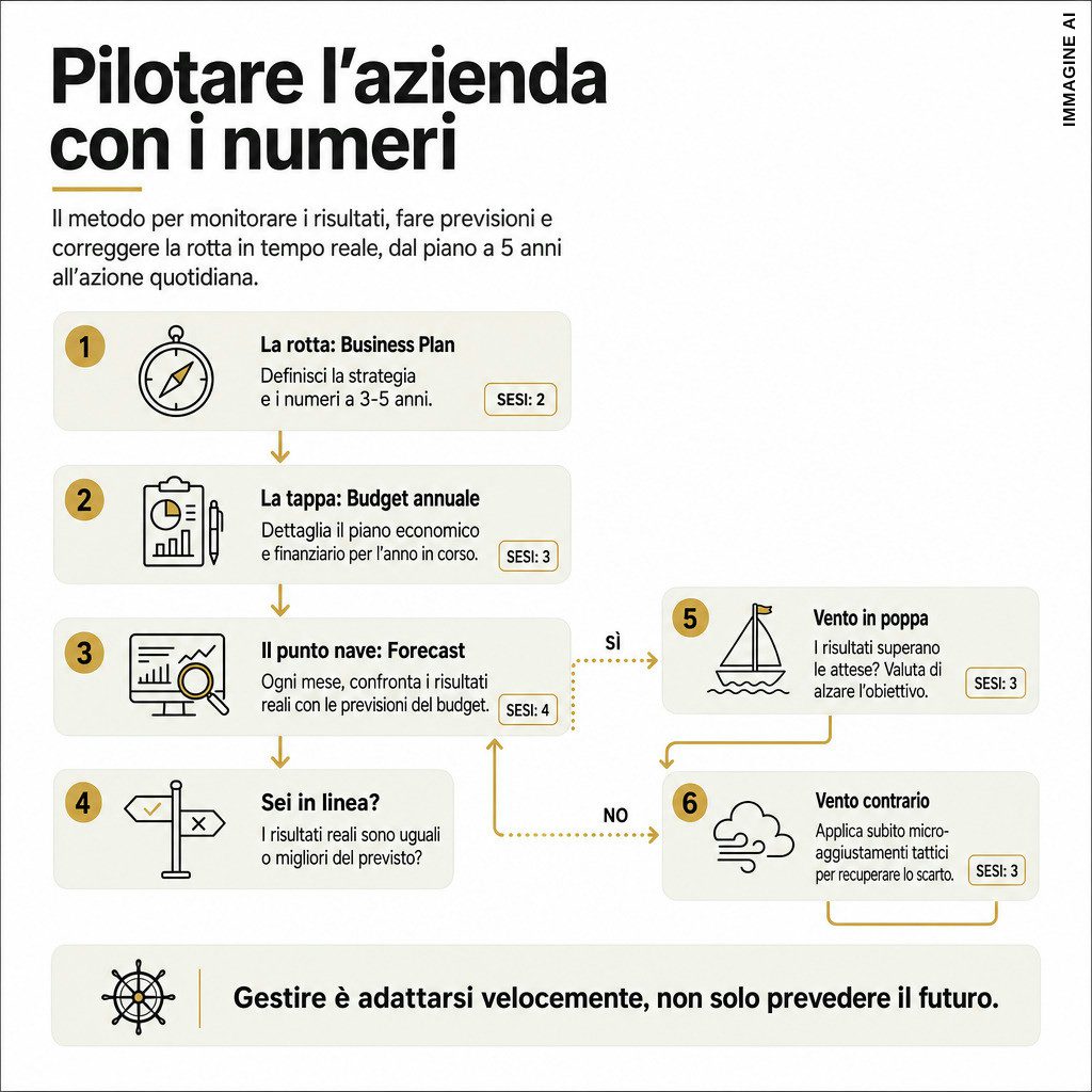 Infografica: Forecast mensile: il sistema che porta al risultato